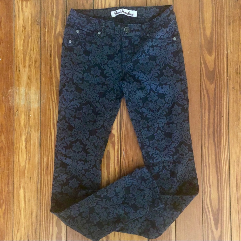 Brocade black/grey skinny jeans (juniors)